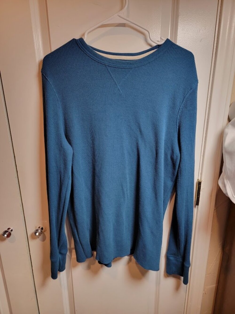 Urban Pipeline Men's XL Blue Waffle Knit Thermal Shirt Long Sleeve Cotton Blend